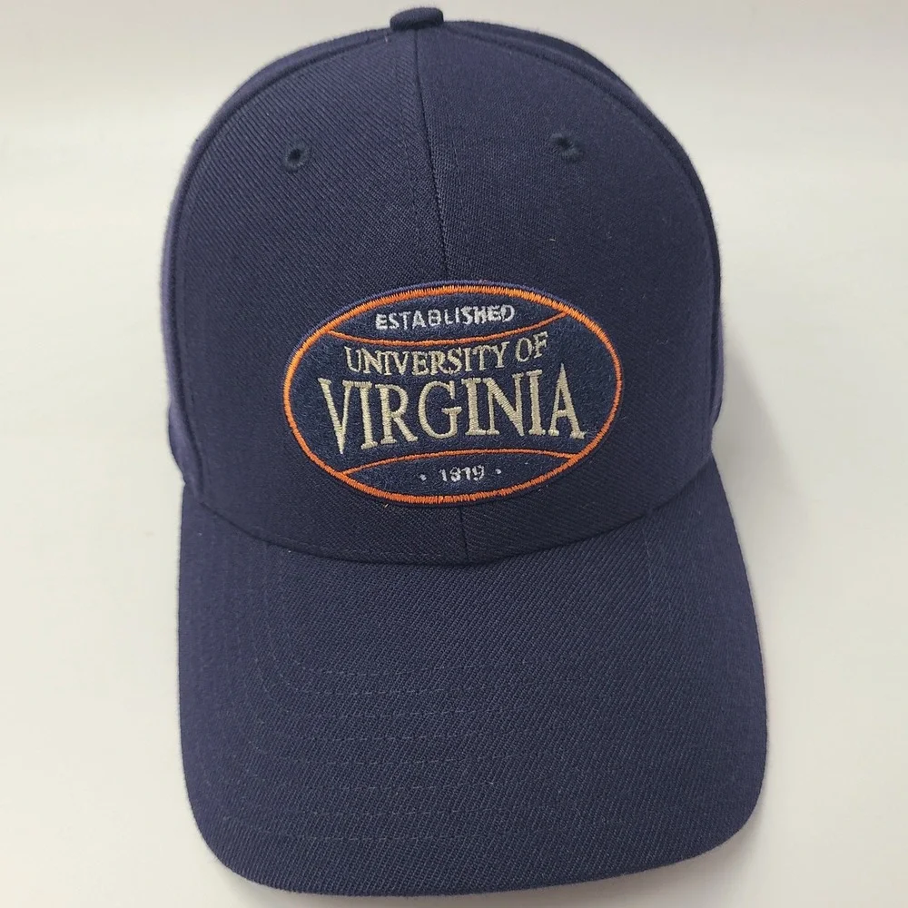 Vintage Virginia Cavaliers Hat Fitted 7 1/8‎ Twins Enterprise Blue NCAA Wool Men